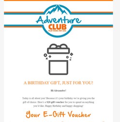 Anaconda bday gift voucher