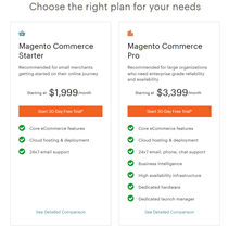 Magento Cloud Commerce prices