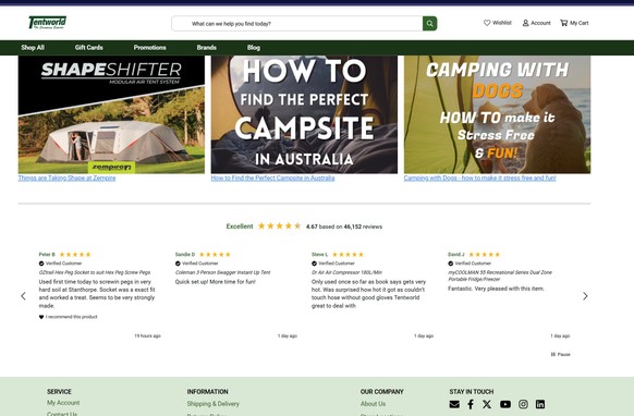 Social Proof in eCommerce example TendWorld