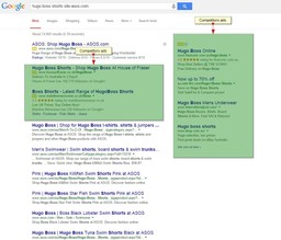 Google Sitelink Search results - Asos