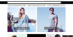 The Iconic on-site search box expanded, desktop rendering